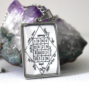 Quadrato magico di Giove/Amuleto di protezione, ricchezza e potere/Ciondolo di prosperità/Magia bianca/Esoterismo/Sigillo del mago Agrippa