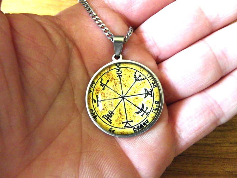 Talisman 7th Pentacle of Jupiter/Talisman of Protection and Wealth/Pentacle of Solomon/Esotericism/Clavigules of Solomon/Amulet Version Jaune