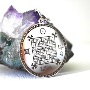 Magisches Quadrat-Talisman der Sonne / Schutzamulett für Erfolg und Wohlstand / Kraft-Talisman / Weiße Magie / Esoterischer Anhänger