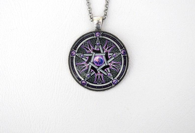 Talisman Pentagramme Onyx//Talisman//Cadeau Homme//Cadeau Femme//Pentagramme//Amulette Magique//Amulette de Protection//Amulette//Pendentif zdjęcie 4