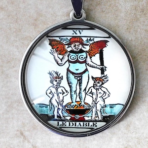 Grote kaart Talisman//Tarot van Marseille//Duivelkaart//Waarzeggerij//Cadeau voor mannen//Cadeau voor vrouwen//Esoterie//Kaartlegging//Origineel geschenk