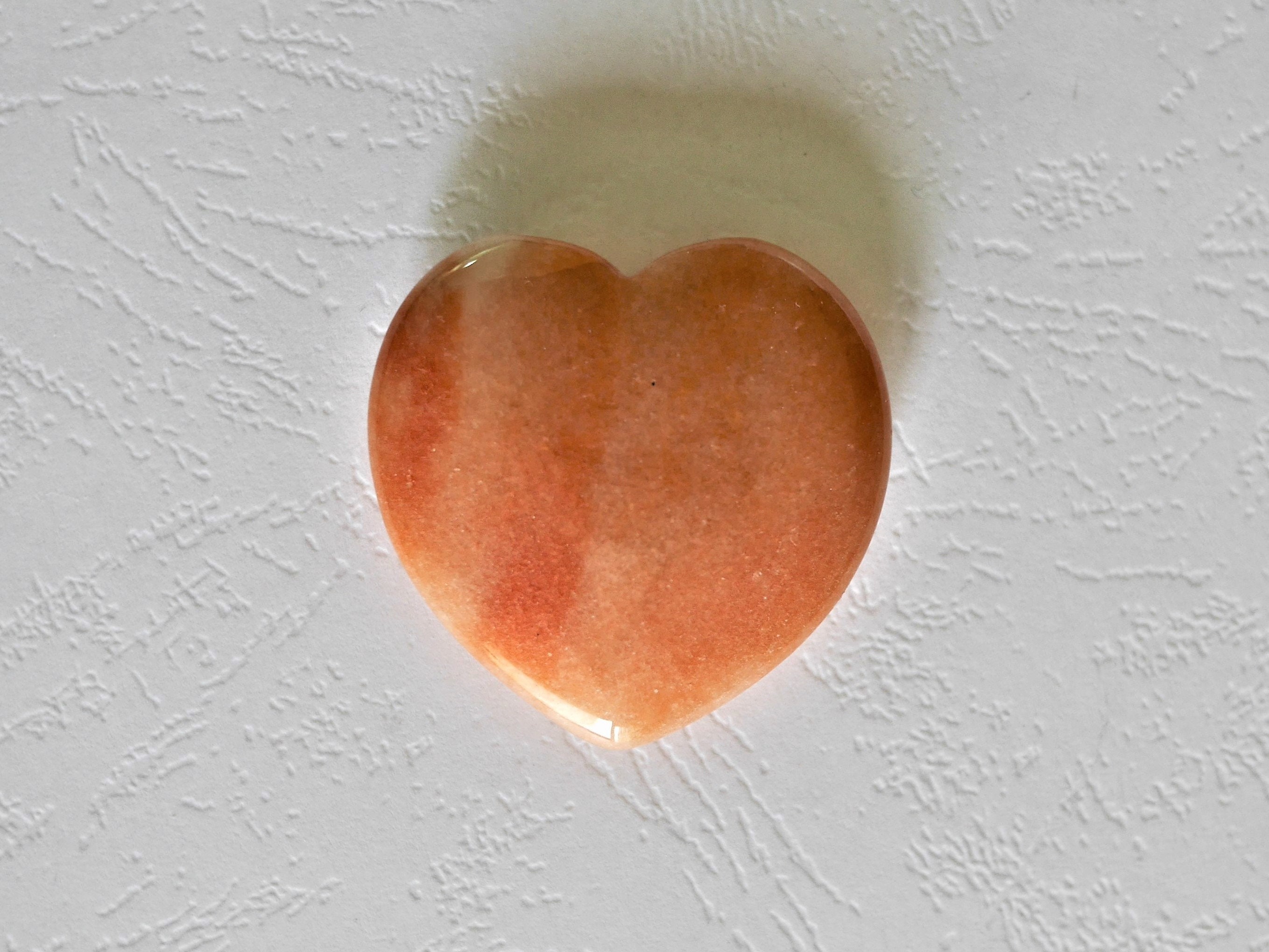 Coeur Aventurine Orange 40 mm //Coeur Pierre Naturelle// Cadeau Original//Pierre de Guérison//Coeur 