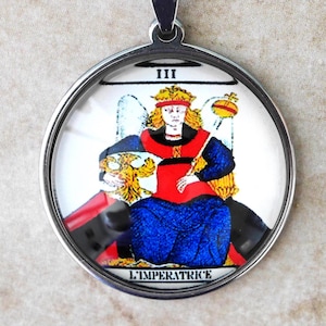Talisman Carte Majeur//Tarot de Marseille//Carte l'Impératrice//Divination//Cadeau Homme//Cadeau Femme//Esotérisme//Cadeau Original