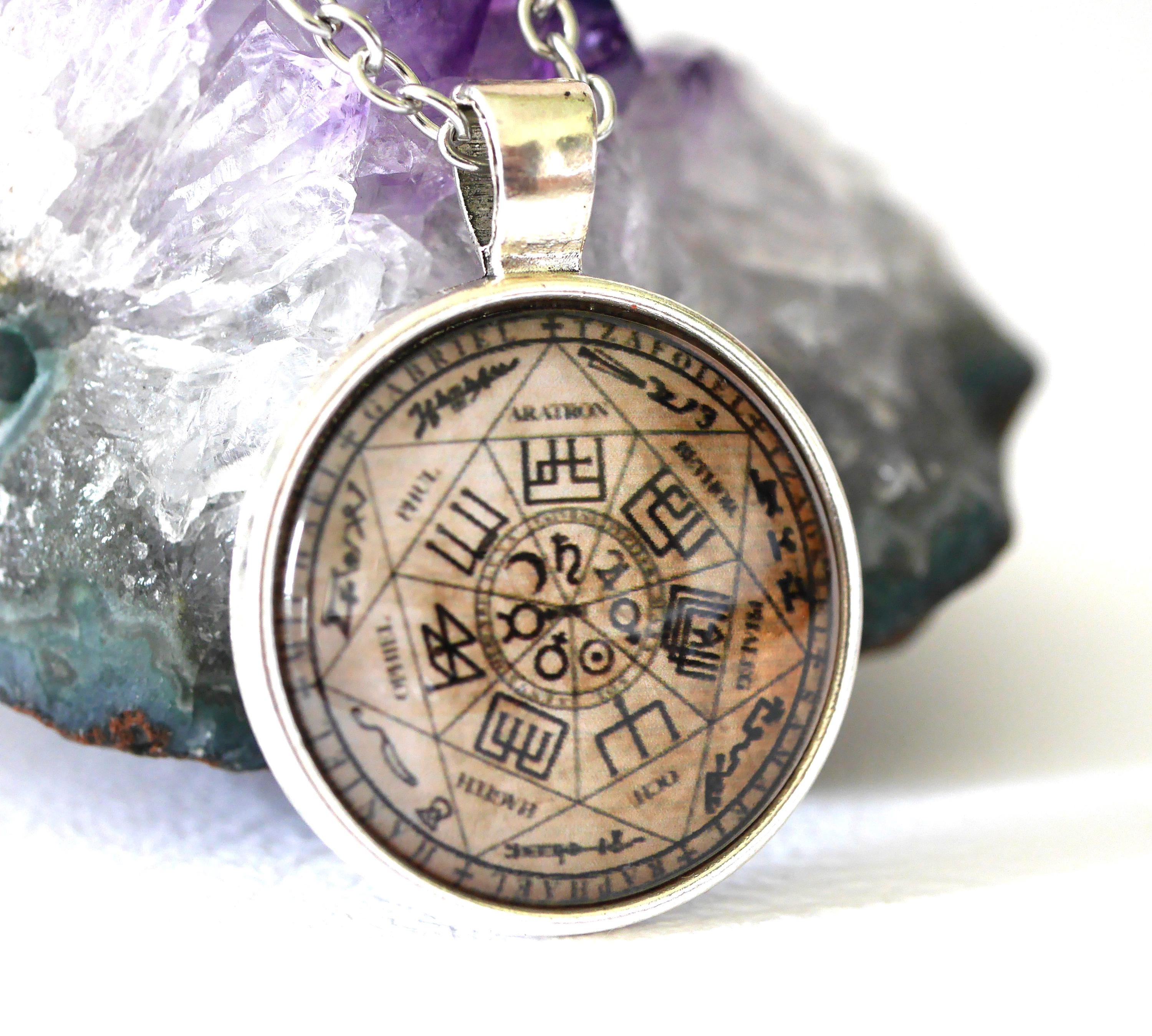 Collana Dei 7 Arcangeli - Talismano Di Protezione In Argento - Amuleto Portafortuna Con Sigillo, Idea Regalo Esoterica