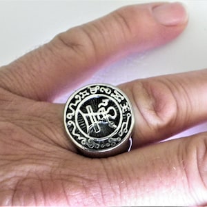 Secret Seal of Solomon Signet Ring – Protective Amulet, Esoteric Ring, Ancient Talisman, Spiritual Jewelry, Original Gift for Men/Women