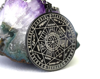 Talisman-Siegel der 7 Erzengel/Pentakel des spirituellen Schutzes/Göttlicher Schutz/Amulett der spirituellen Heilung/Schutz der 7 Erzengel