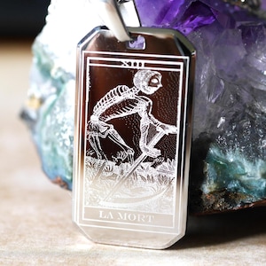 Talisman Carte Majeur//Tarot de Marseille//Carte de la Mort//Divination//Cadeau Homme//Cadeau Femme//Esotérisme//Magie//Cadeau Original