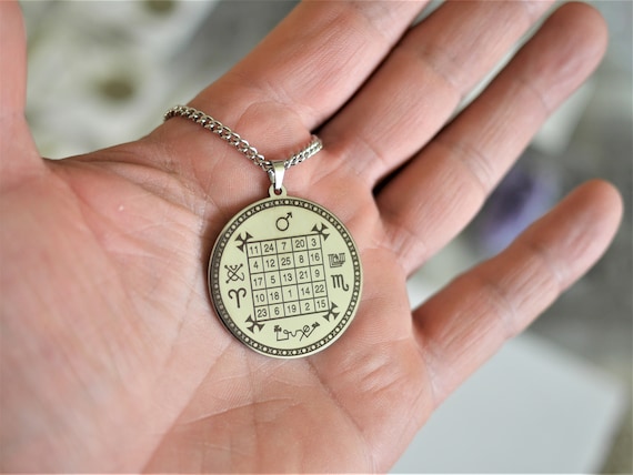 ☆MARS MARK☆ Antic Square Necklace No2 M16 Mars Attacks Martian Necklace – Zanti Jewelry