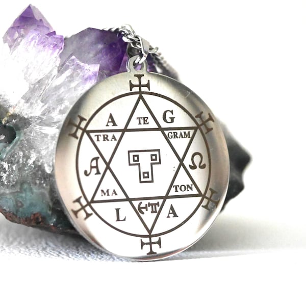 Hexagrama de Salomón/Protección contra demonios y entidades/Talismán de Salomón/Esoterismo/Amuleto de protección/Magia blanca/Colgante