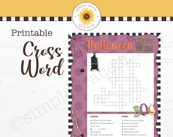 halloween crosswords etsy