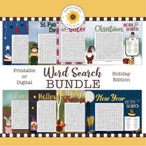 Wortsuch Bündel ~ Wortsuche ~ Printable ~ Printables ~ Digital