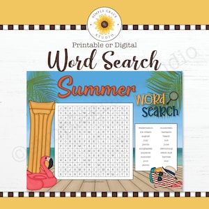 Summer Word Search ~ Word Search ~ Printable ~ Printables