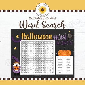 Halloween Word Search ~ Word Search ~ Printable ~ Printables