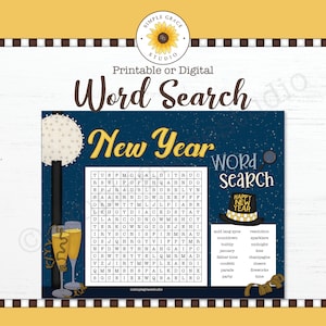 New Year Word Search ~ Word Search ~ Printable ~ Printables