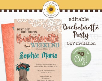 Bachelorette Party ~ Invitation ~ Party ~ Wedding