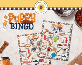 Bingo ~ Printable Bingo ~ Bingo Cards ~ Bingo Game ~ Puppy Bingo ~ Dog Bingo