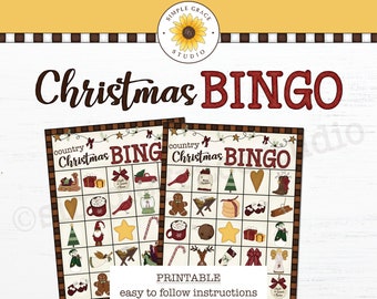 Bingo ~ Bingo di Natale ~ Carte del Bingo ~ Gioco del Bingo ~ Natale