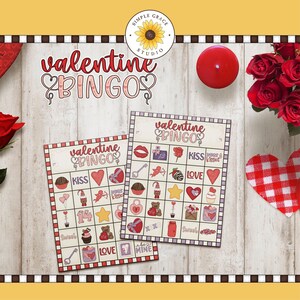 Bingo ~ Valentine Bingo ~ Bingo Game ~ Bingo Cards ~ Printable Bingo