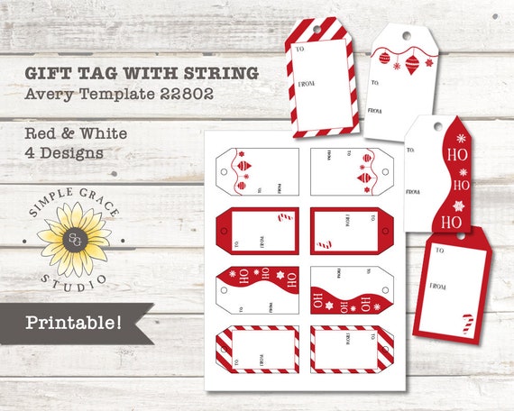 Avery Printable Tags With Strings Tall 22802 Template
