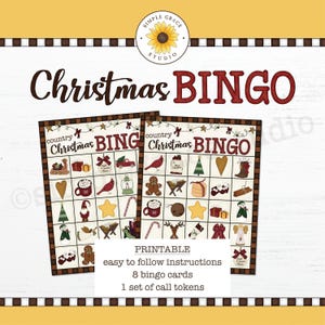 Bingo Set ~ Christmas Bingo ~ Bingo ~ Bingo Cards ~ Bingo Game ~ Natale