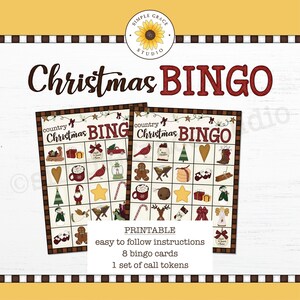 Christmas Bingo ~ Bingo ~ Bingo Cards ~ Bingo Game ~ Christmas