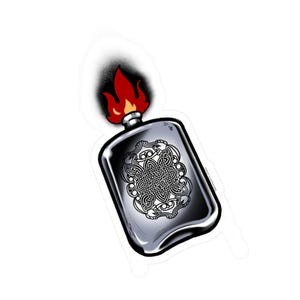 Supernatural Bobbys Flask Sticker, Dean, Sam Winchester, Supernatural Fan Art, Handmade Art