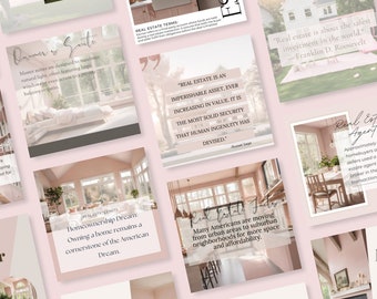 Realtor Instagram & Facebook posts Easy download and upload JPEG