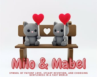 3D Printed Knitted Dustling No. 10 — Milo & Mabel (Valentine’s Edition) 2Pk