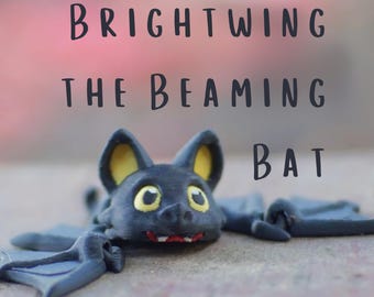 Articulated Bat Figurine – Brightwing 3D Printed Desk Buddy or Keychain