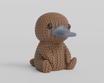Dustling No. 5: Puddle the Platypus – Knitted Platypus Collectible