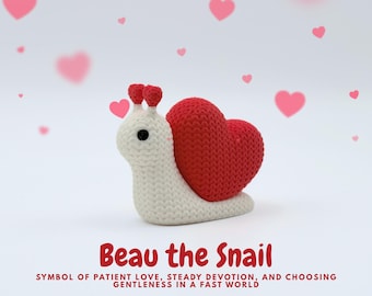 Dustling No. 8 – Beau the Snail-3D Printed Knitted Valentine Limited Collectible