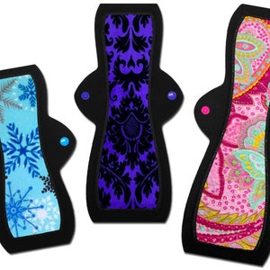 3 Cloth Pad Basic Starter Set. Mini Sampler Set from Cozy Folk LLC the best pads you can find image 1