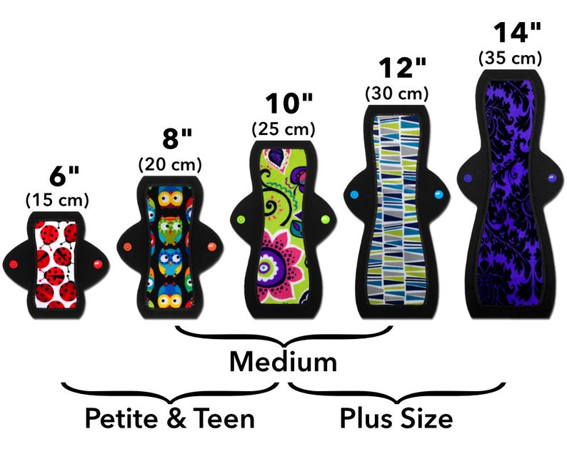 3 Cloth Pad Basic Starter Set. Mini Sampler Set from Cozy Folk LLC the best pads you can find image 3