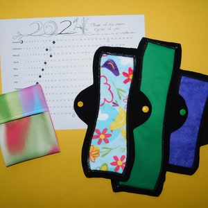 3 Cloth Pad Basic Starter Set. Mini Sampler Set from Cozy Folk LLC the best pads you can find image 8