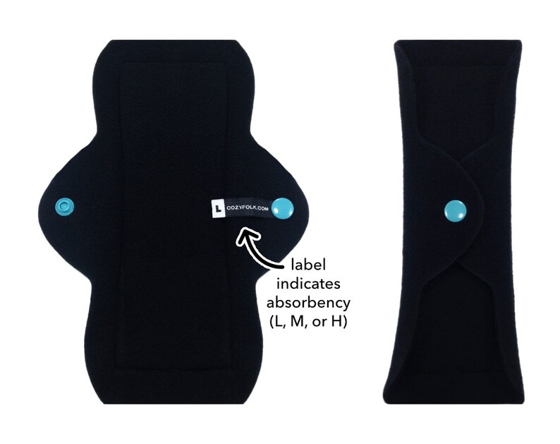 3 Cloth Pad Basic Starter Set. Mini Sampler Set from Cozy Folk LLC the best pads you can find image 5