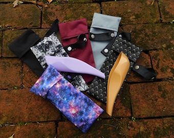 pStyle Stand-To-Pee Device & Carry Pouch - Easy in-out Design, Light Weight, Snap-on, Waterproof PUL -- Small Scale USA Made by Cozyfolk