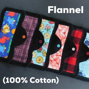 Washable Panty Liner Set: Choose 6, 8 and/or 10 from Tiny/Mini Pantiliners to Long Ultrathins. w/ Jersey, Minky, or Flannel SET OF 6 image 5