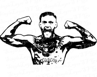 Conor McGregor Svg jpg png dxf pdf files | silhouette | cricut | clipart | cameo, cut, fighter svg
