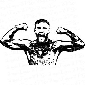 Conor McGregor Svg jpg png dxf pdf files | silhouette | cricut | clipart | cameo, cut, fighter svg