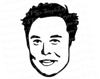 Elon Musk SVG DXF PNG pdf jpg eps files | Elon Musk svg, tesla svg, space x svg