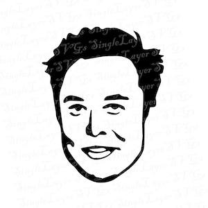 Elon Musk SVG DXF PNG pdf jpg eps files | Elon Musk svg, tesla svg, space x svg