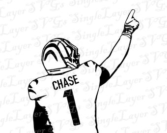 Ja&#39;Marr Chase SVG DXF png pdf jpg eps vector files | JaMarr Chase svg | Bengals svg | cricut | clipart | cameo, cut, Jamar chase svg