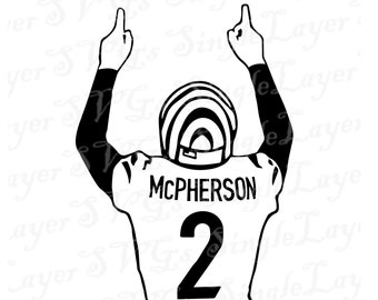 Evan McPherson SVG DXF png pdf jpg eps vector files | Evan McPherson svg | Bengals svg | cricut | clipart | cameo, cut, Cincinnati svg