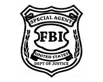 pretend fbi badge SVG DXF PNG pdf jpg eps files | Vector, police badge svg, fbi badge svg, cia badge svg