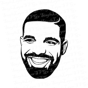 Drake SVG DXF png pdf jpg eps vektor dateien | Drake svg | Drake Silhouette | Cricut | Clipart | Kamee, geschnitten, Rapper svg