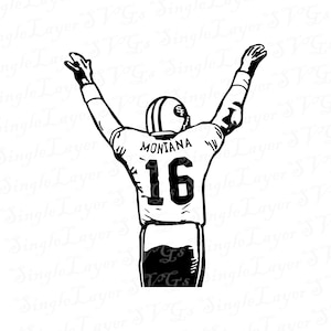 Joe Montana SVG DXF png pdf jpg eps vektor dateien | San Francisco svg | 49ers svg | Cricut | Clipart | Cameo