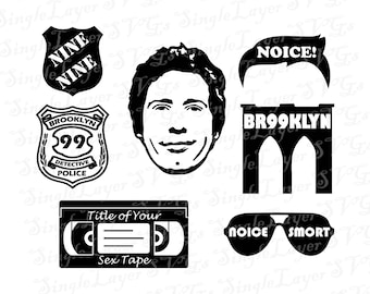 Brooklyn nine nine SVG mega bundle DXF PNG pdf jpg files | Jake peralta svg | andy samberg svg