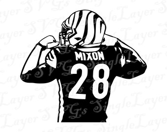 Joe Mixon SVG DXF png pdf jpg eps vector files | Joe Mixon svg | Bengals svg | cricut | clipart | cameo, cut, Cincinnati svg