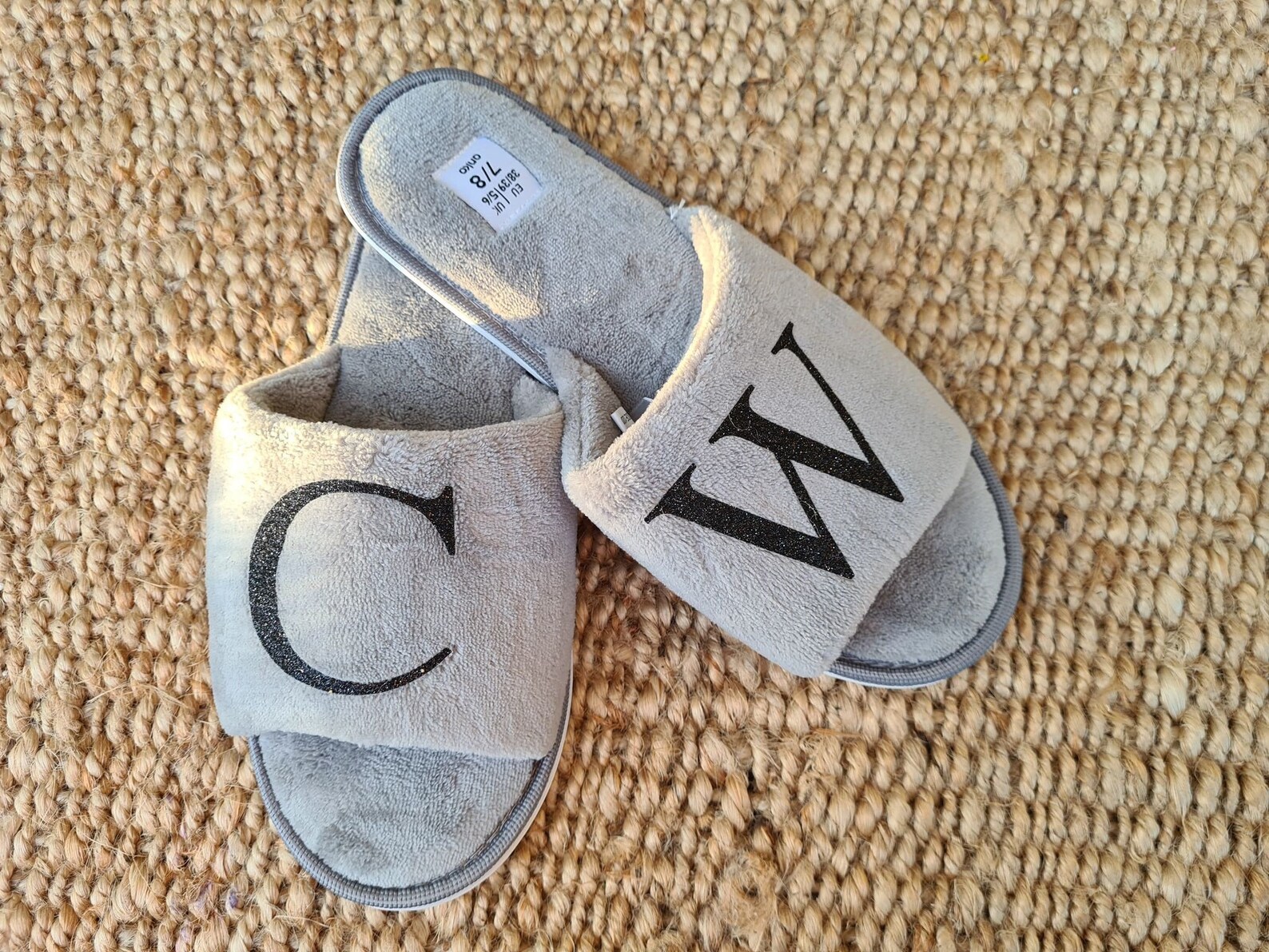 Personalized Slippers Initial Slippers Custom Slippers Etsy Australia