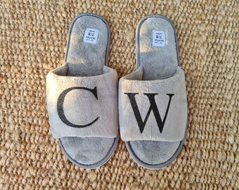 Personalized Slippers, Initial Slippers, Custom Slippers, Bridal Party Slippers